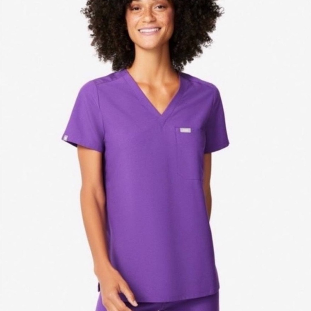 Figs Ultraviolet Catarina Scrub Top